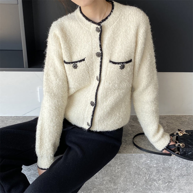 Women Cardigan Sweater Autumn Sweater Coat Knitted Cardigan Short Top 3t843