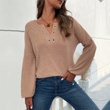 Women Knitted Sweater Fall Female V-neck Sweater