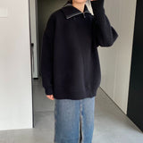 Women Winter Knitted Sweater Autumn and Winter Loose-Fitting Long Sleeve Sweater 1t8850