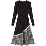 Women Maxi Dress Autumn and Winter round Neck Knitted Dress Dress