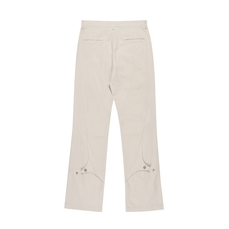 Men Sweatpants Solid Color Casual Wide Leg Pants Straight Loose Long Pants