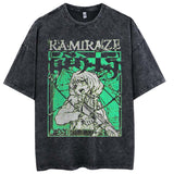 Pure cotton washed old animation printed cartoon style T-shirt