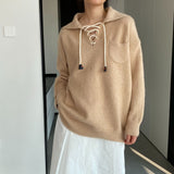 Women Winter Knitted Sweater Crew Neck Thick Sweater Winter Loose-Fitting Long Sleeve Sweater R8826