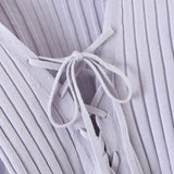 Women Sweater Knitwear Vintage Polo Lapel Lace-up Sweater Autumn Sexy Slim Long Sleeve Sweater