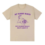 Brave about It Raccoon Meme T Shirts Funny Men Women