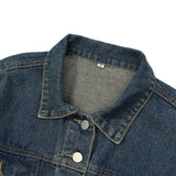 Women Jacket Denim Jacket Girls Autumn Loose Button Pocket Jacket