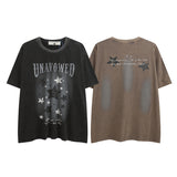 Men T Shirt Hip Hop Letters Graffiti Short Sleeve T-shirt
