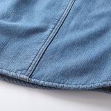 Women Jacket Autumn and Winter Loose Vintage Fleece-Lined Denim Shirt