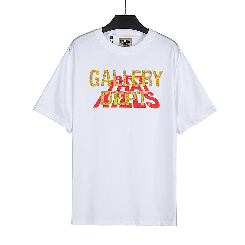 Gallery Dept T Shitrs Vintage Printed plus Size Men and Women Short Sleeve