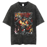 Men Streetwear Vintage Black Tshirt Harajuku Japanese Anime
