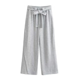 Women Sweatpants Autumn Straight Casual Loose Wide-Leg Pants Sweatpants