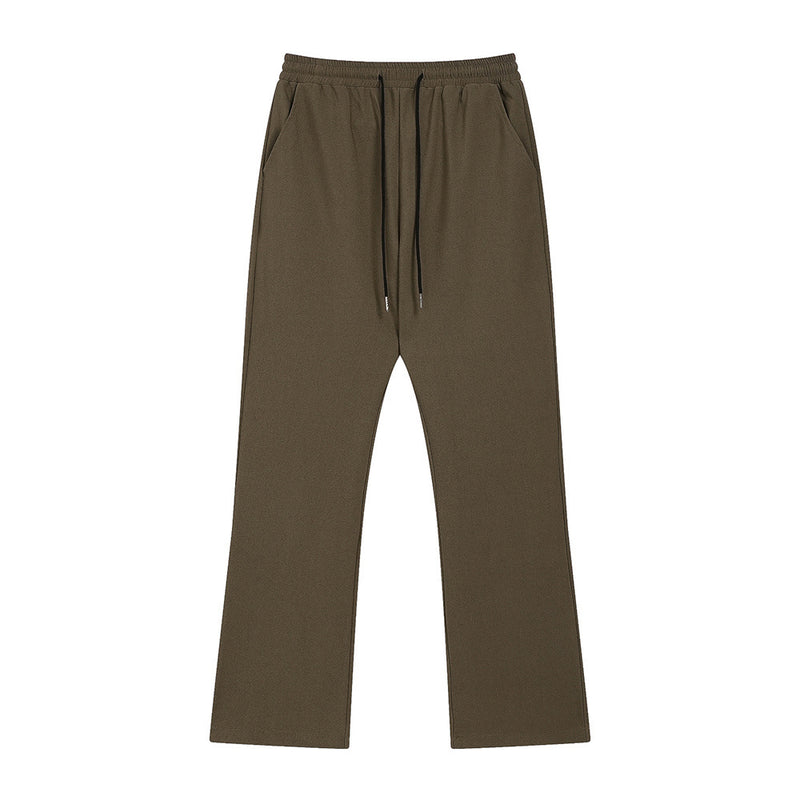 Men Sweatpants Slightly Flared Suit Pants Men Straight Drooping Casual Wide-Leg Pants