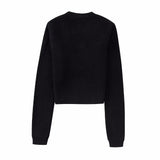 Women Sweater Knitwear Autumn and Winter V-neck Short Zip Sweater Sweater Coat