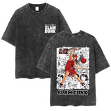 SLAM DUNK washed old cotton t-shirt printed short-sleeved undershirt