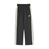 Men Sweatpants Side Stripe Contrast Color Casual Pants Wide Leg Pants Trousers