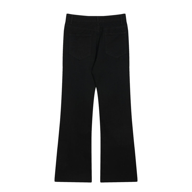 Men Sweatpants Punk Rock Zipper Stitching Jeans