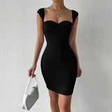 Women Dress Spring and Summer Sexy Nightclub Skirt Sleeveless Knitted Hip Spaghetti Straps Dress