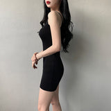 Women Dresses Sexy Black Camisole Dress Short Skirt