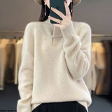 Women Knitwear Spring and Autumn Turtleneck Sweater Loose Sweater