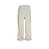 MIJKO Mens Vintage Pants Stretch Waist Straight Jeans