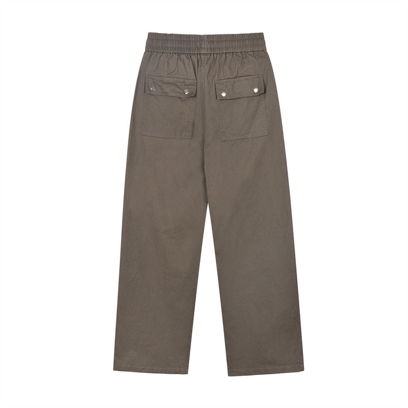 Men Sweatpants Workwear Casual Pants Loose Sports Elasticated Pants Straight-Leg Trousers
