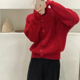 Women Knitwear Autumn and Winter Turtleneck Sweater Loose Knitted Cardigan
