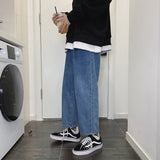 Men Jeans Wide Leg Pants Straight Men's Jeans Loose