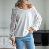 Women Knitted Sweater Women's Autumn Casual Women's Clothing Fashion Long Sleeve Leopard Print V-neck