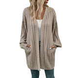 Women Knitted Sweater Fall/Winter Long-Sleeve Cardigan Sweater