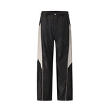 Men Sweatpants Mesh Liner Sports Pants Men's Pleated Elastic Waist Casual Straight Trousers