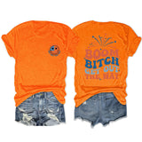 Casual short-sleeved printed fashion women's T-shirt