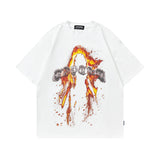 Men T Shirt Summer Five-Pointed Star Printed Couple Short Sleeve T-shirt