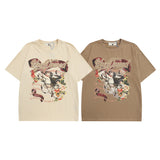 Men T Shirt Angel Oil Painting Printing Couple Short Sleeve T-shirt
