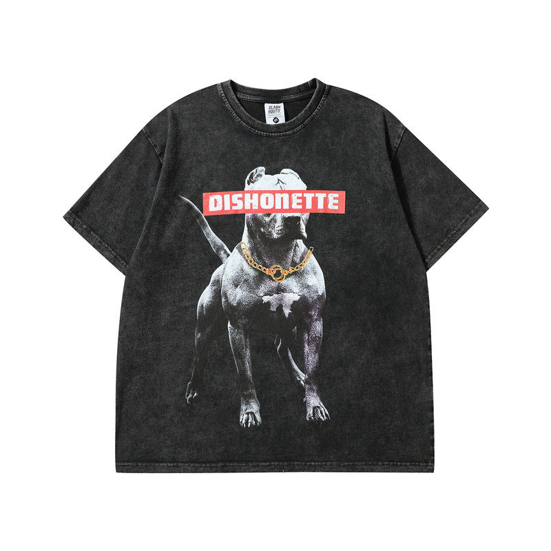Men T Shirt Distressed Short-Sleeved T-shirt Men and Women Half Sleeve Tee