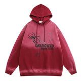 Men Hoodie Autumn and Winter Spider Print Gradient Hooded Sweater