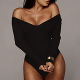 Women Jumpsuit Spring V-neck Long Sleeve Slim Fit Jumpsuit