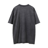 Men Vintage T-Shirt Short-Sleeved T-shirt Men's Distressed Crew Neck T-shirt Summer Loose