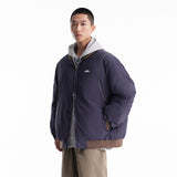 Unisex Winter Cotton Coat Winter Lapel Cotton-Padded Coat Retro Loose Cotton Coat