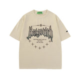 Men T Shirt Vintage Angel Print Short Sleeve T-shirt