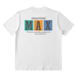 Men T Shirt Vintage Letter Print Short-Sleeve T-shirt Oversize for Men and Women