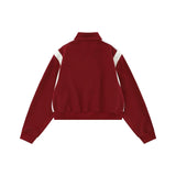 Women Jacket Autumn and Winter Loose Stand Collar Long Sleeve Casual Zipper Jacket