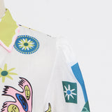 Women Dresses Spring Dress Single-Breasted Dress (Qymy0409)