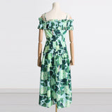 Women Dresses Summer Sleeveless Long Hydrangea Dress (Qymy0409)