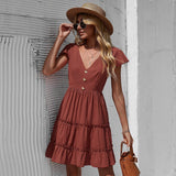 Women Dress Skirt Red Slip Dress