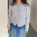 Women Cardigan Sweater Spring Sweater Cardigan Wool Loose Button Lapel Y913
