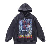 Men Hoodie Oversize Printing plus Velvet Washed Loose Couple Hoodies