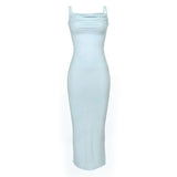 Women Dresses Suspender Dress Slit Sheath Skirt Vest Dress
