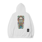 Men Hoodie Skull Print Oversize Hooded Jacket