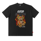 Men T Shirt Bear Graffiti Couple Short Sleeve T-shirt