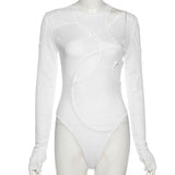Women Jumpsuit Spring and Summer Mesh Tight Jumpsuit